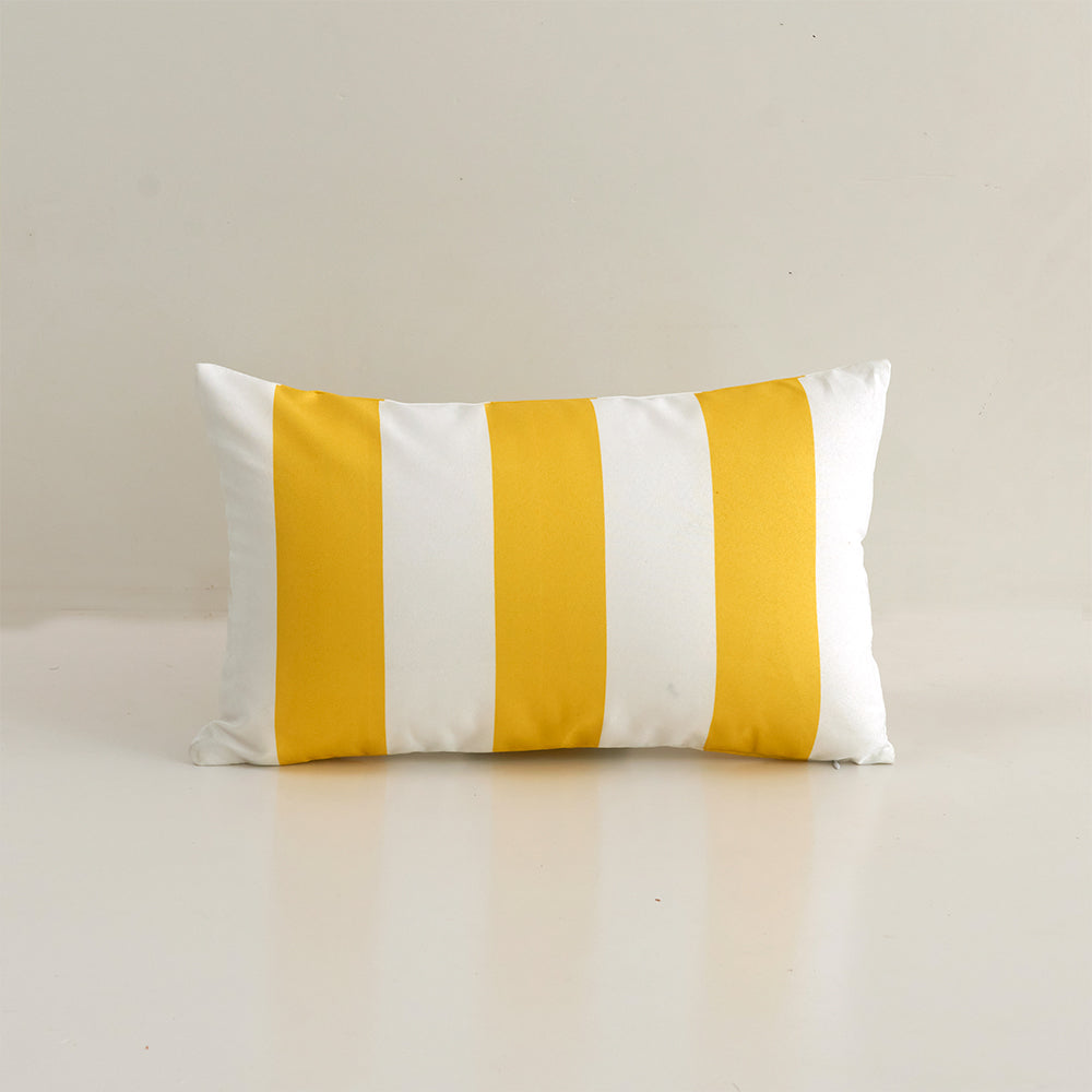 Striped Waterproof Outdoor Throw Pillow with Insert Two Size Options