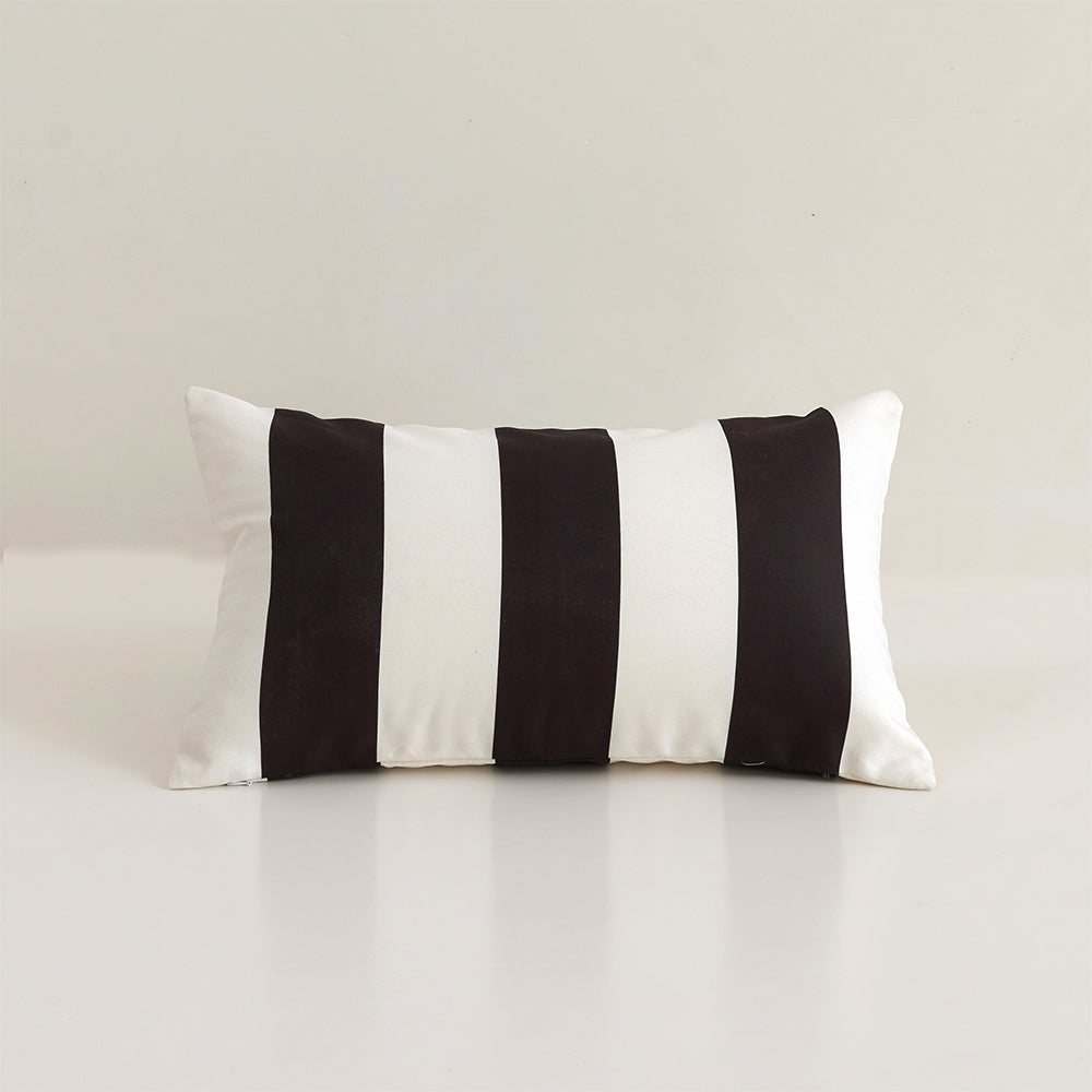 Striped Waterproof Outdoor Throw Pillow with Insert Two Size Options
