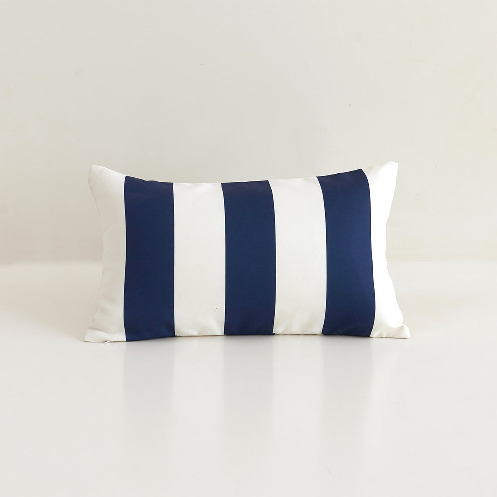 Striped Waterproof Outdoor Throw Pillow with Insert Two Size Options