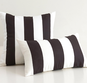Striped Waterproof Outdoor Throw Pillow with Insert Two Size Options