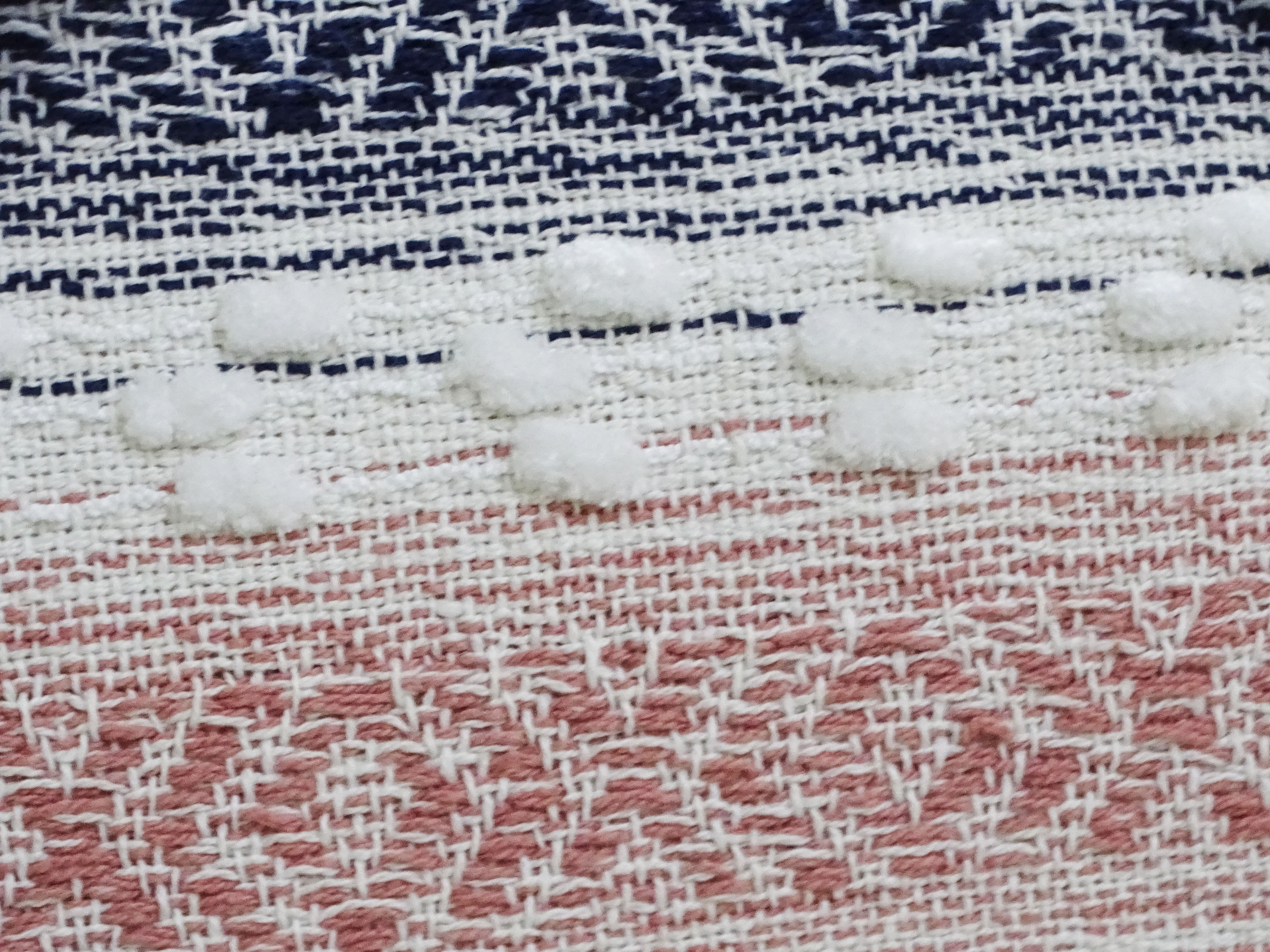 Throw Pillow for sofa with Tassels 22" X 22" Multicolor Insert Included