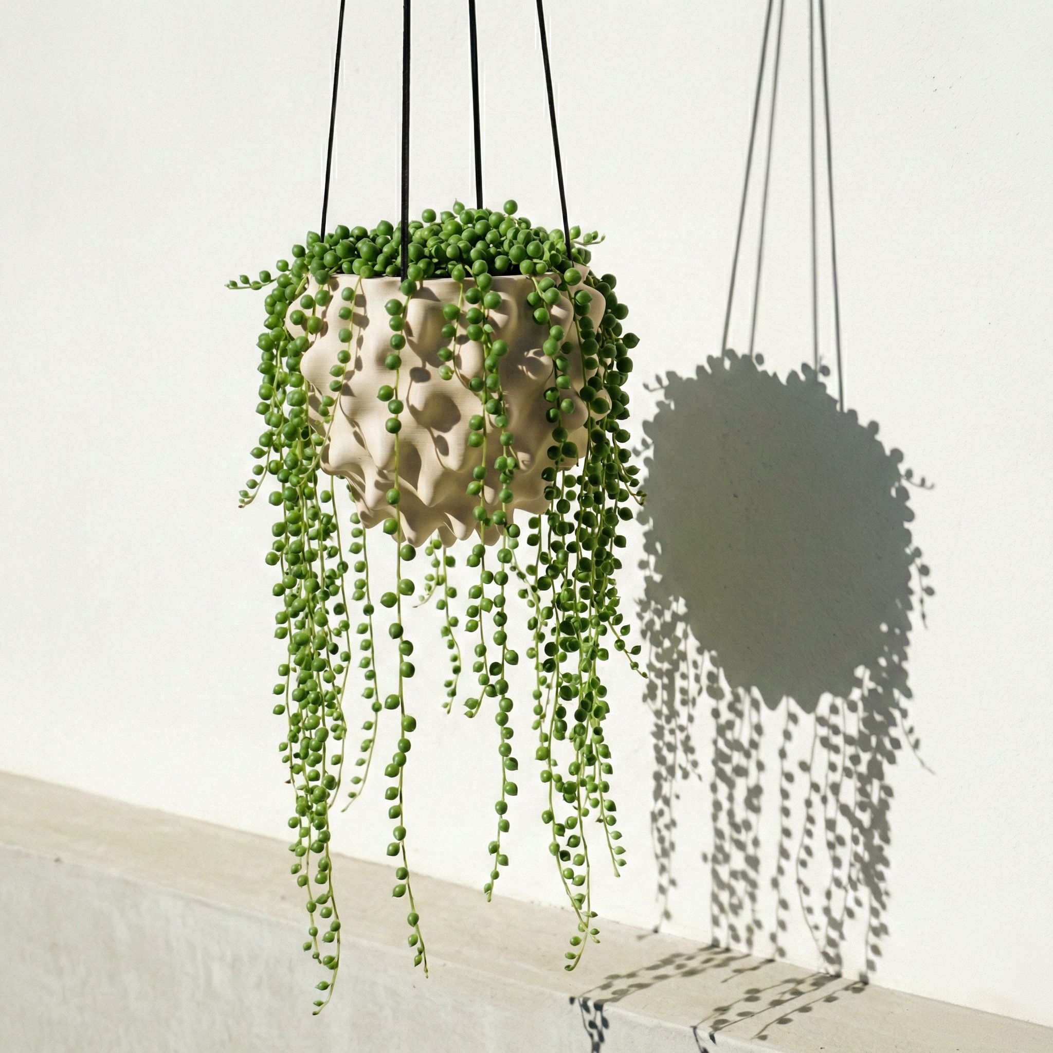 cute hanging planter The Creature Orb Hanging Planter Pot With Drainage