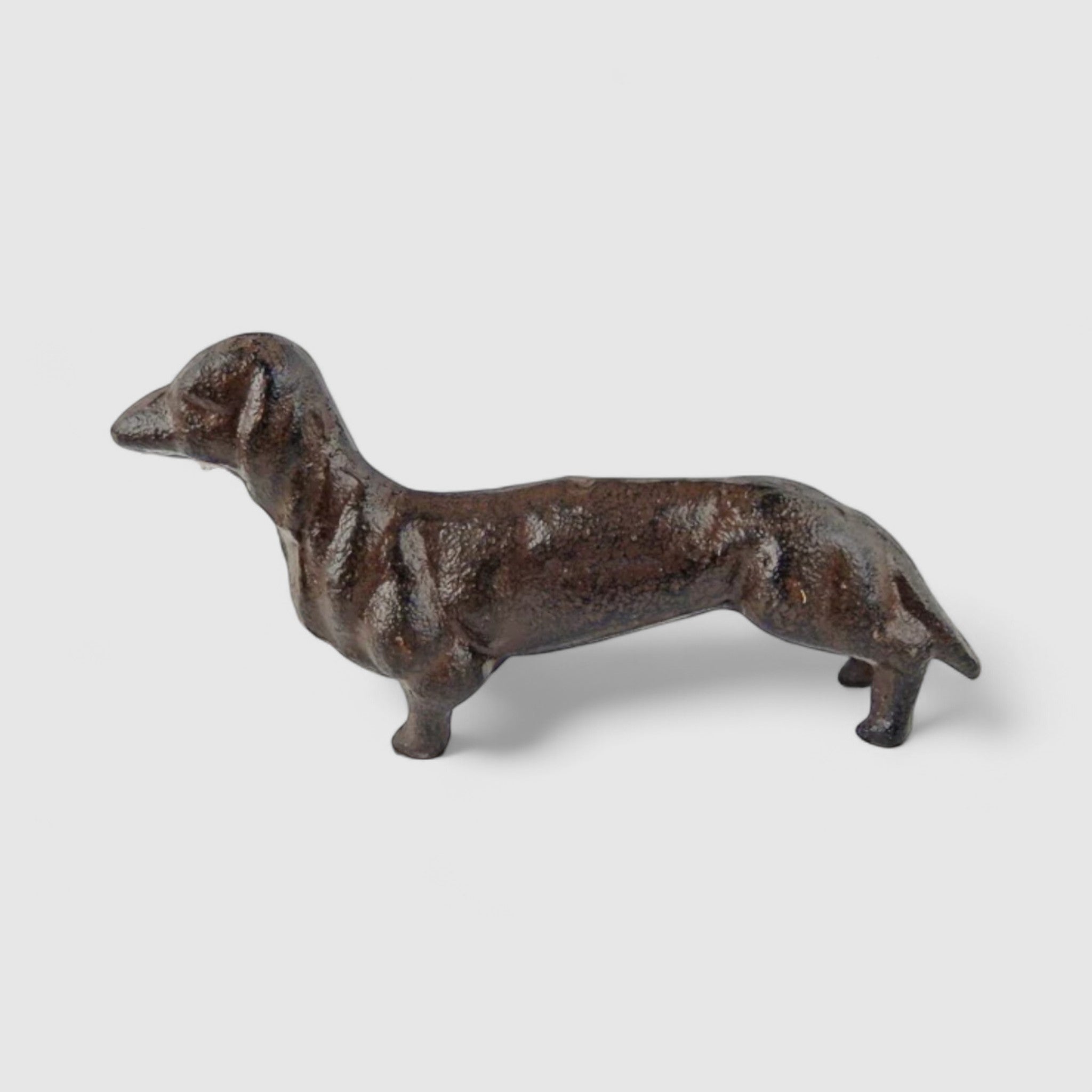 Small Dog Figurine, Cast Iron Shelf and Tabletop Home Decor