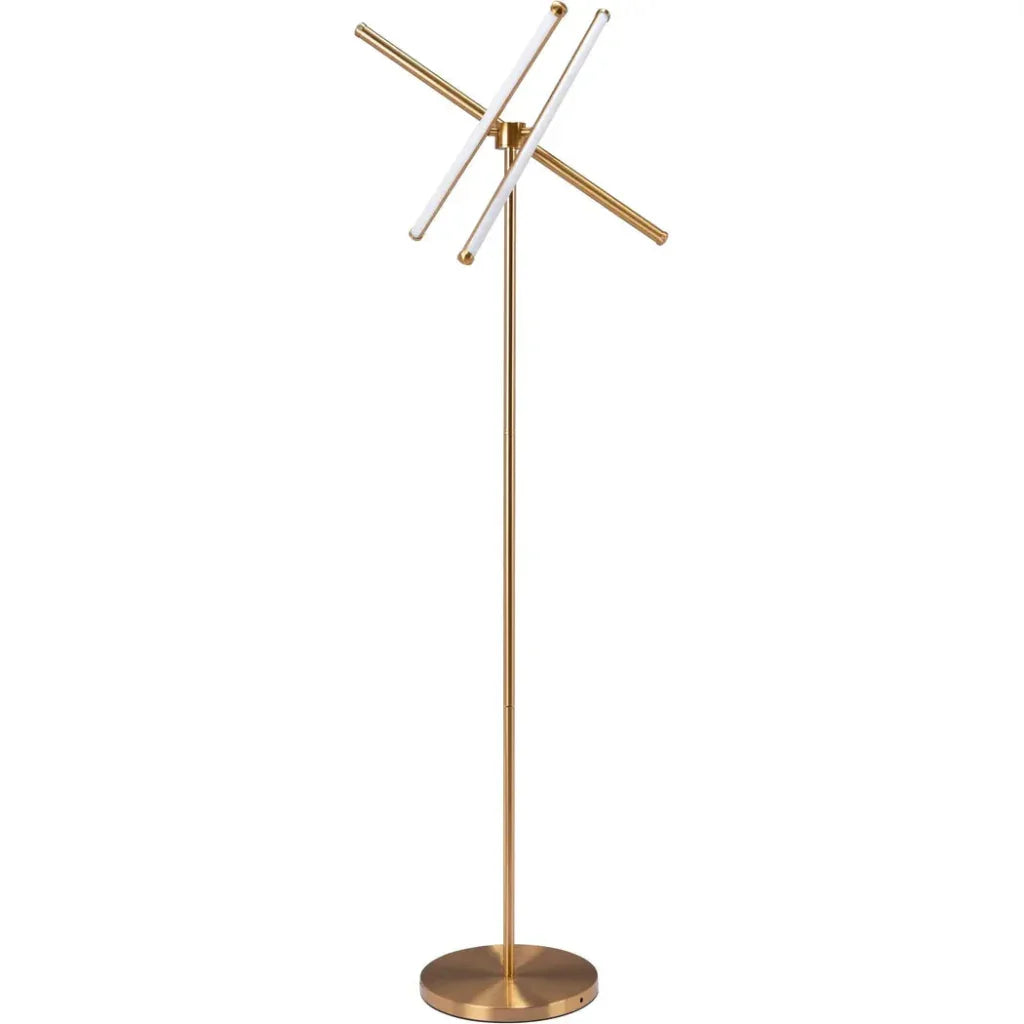 Garza Floor Lamp Brass