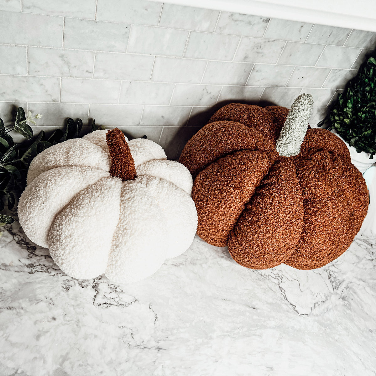 Plush Pumpkin Pillow Handmade Fall Decorative Cushion Soft Cuddle