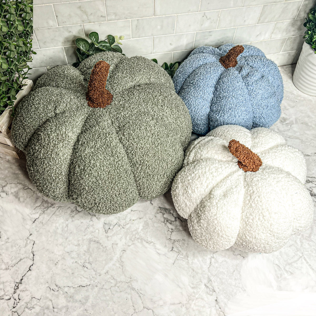 Plush Pumpkin Pillow Handmade Fall Decorative Cushion Soft Cuddle