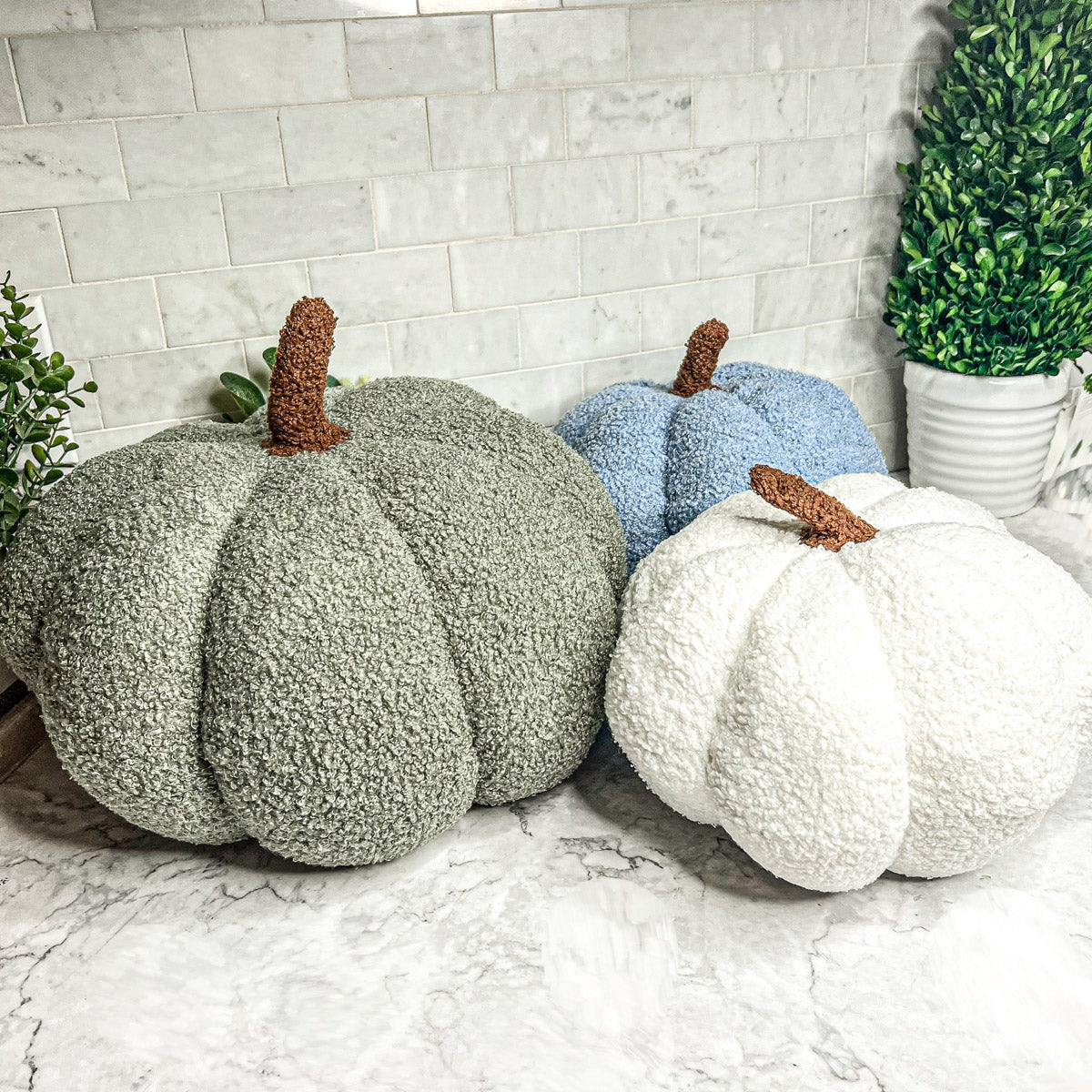 Plush Pumpkin Pillow Handmade Fall Decorative Cushion Soft Cuddle