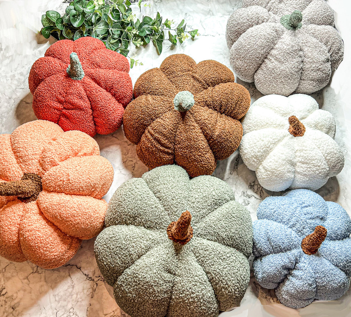 Plush Pumpkin Pillow Handmade Fall Decorative Cushion Soft Cuddle
