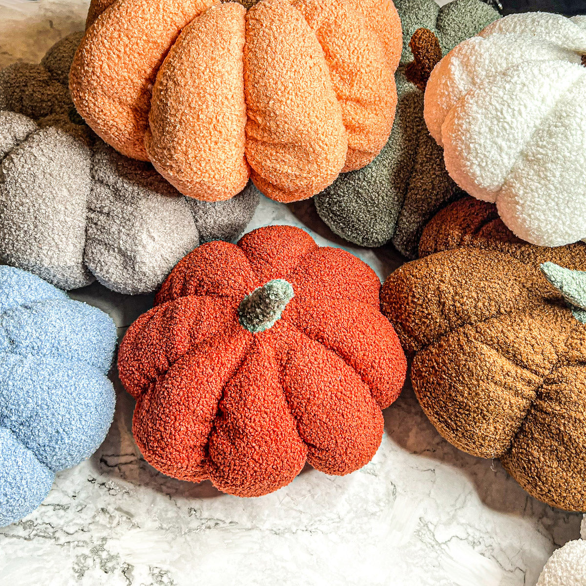 Plush Pumpkin Pillow Handmade Fall Decorative Cushion Soft Cuddle