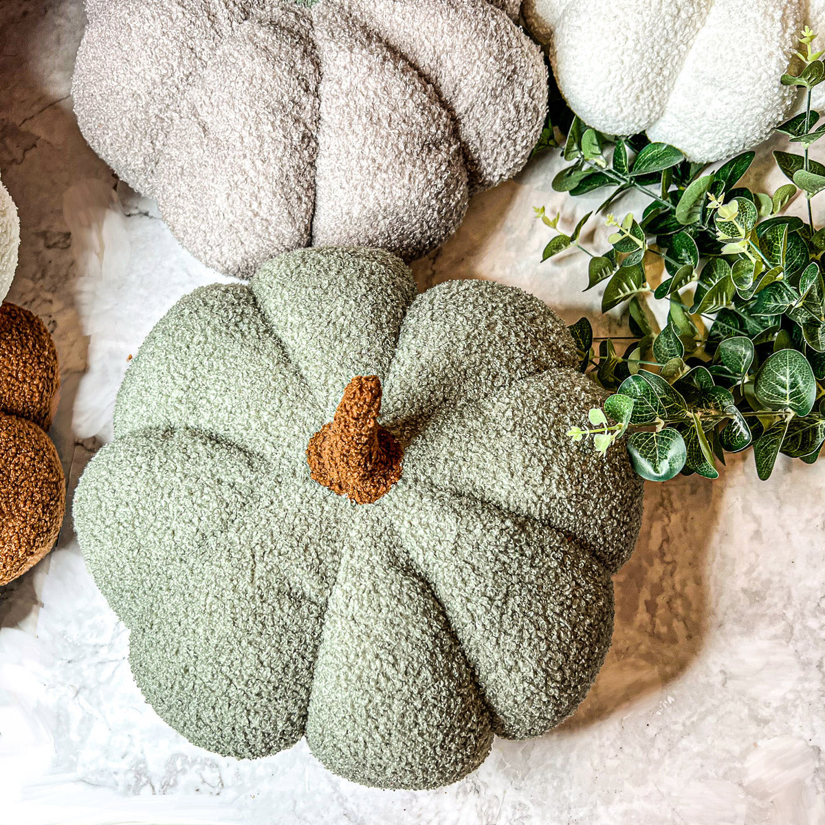 Plush Pumpkin Pillow Handmade Fall Decorative Cushion Soft Cuddle