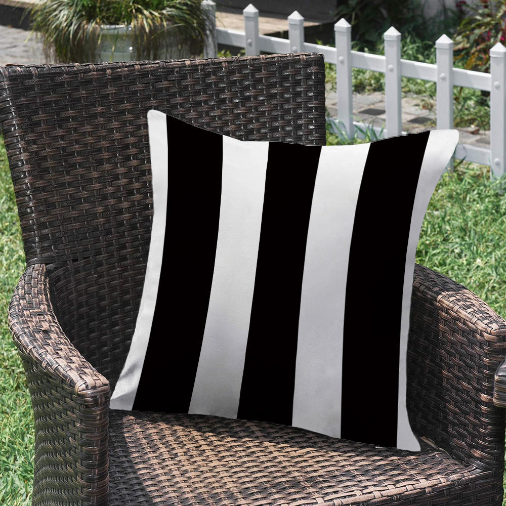 Striped Waterproof Outdoor Throw Pillow with Insert Two Size Options