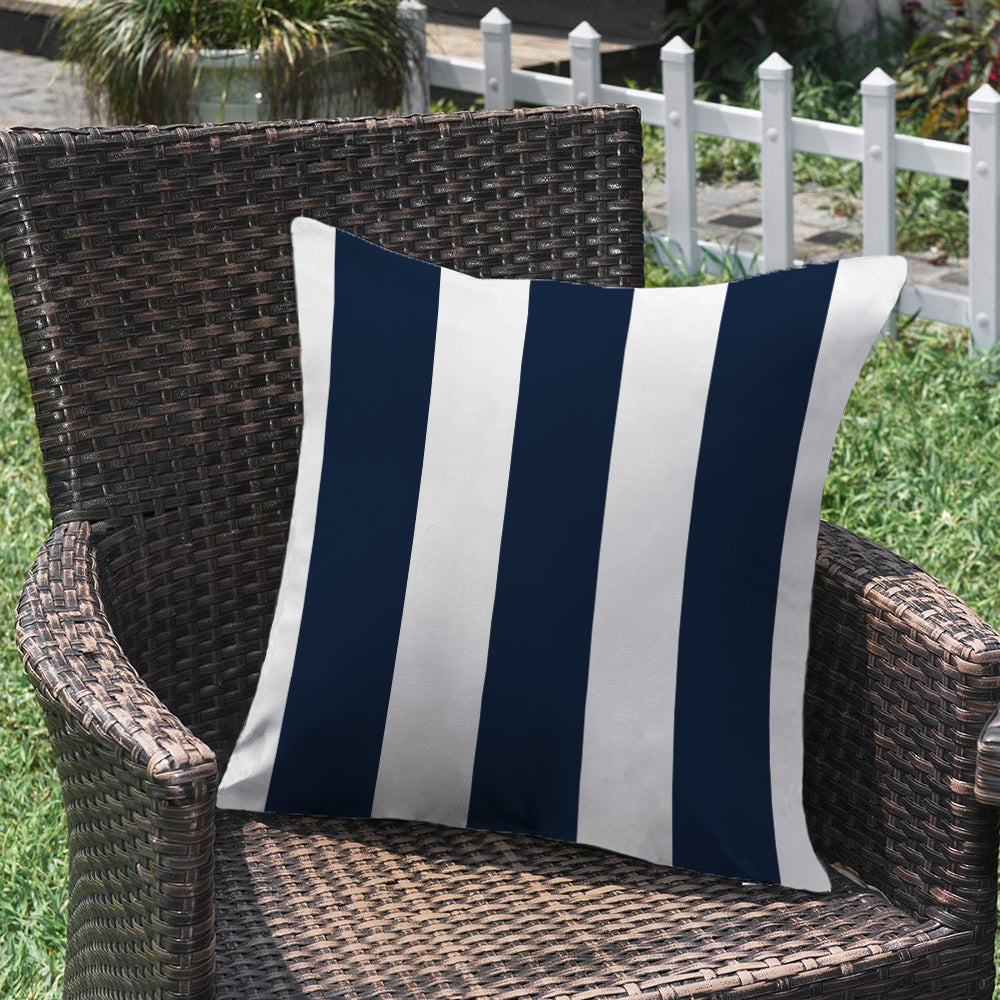 Striped Waterproof Outdoor Throw Pillow with Insert Two Size Options
