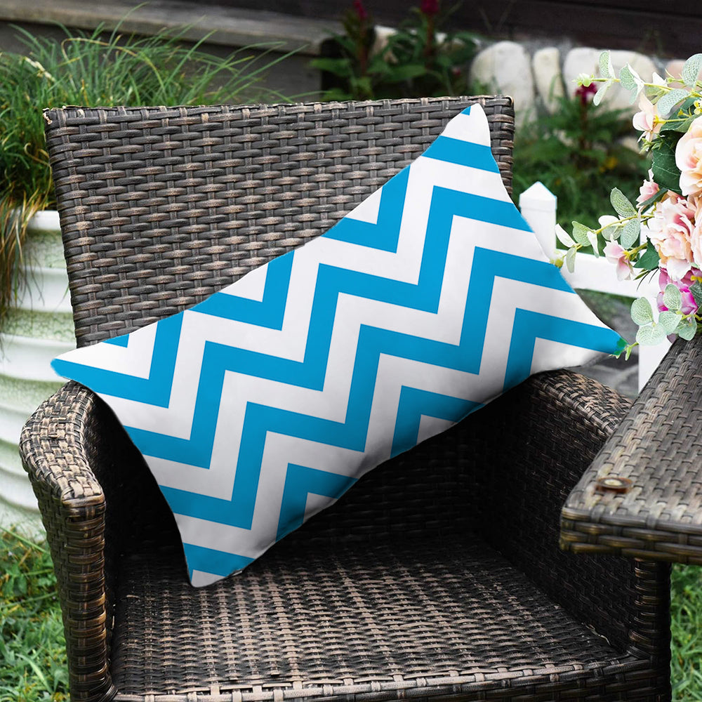Striped Waterproof Outdoor Throw Pillow with Insert Two Size Options