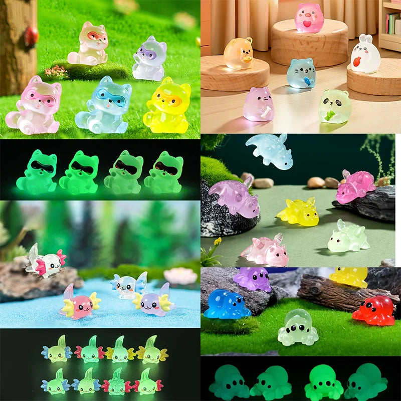 Luminous Resin Spider Miniature Ornaments DIY Jewelry Garden Decor