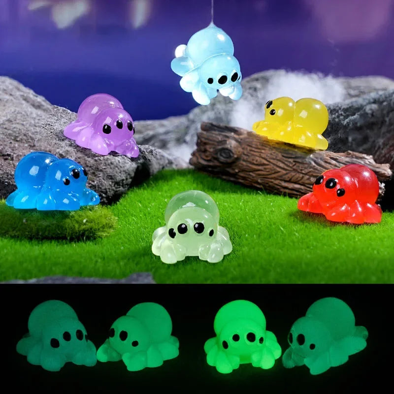 Luminous Resin Spider Miniature Ornaments DIY Jewelry Garden Decor