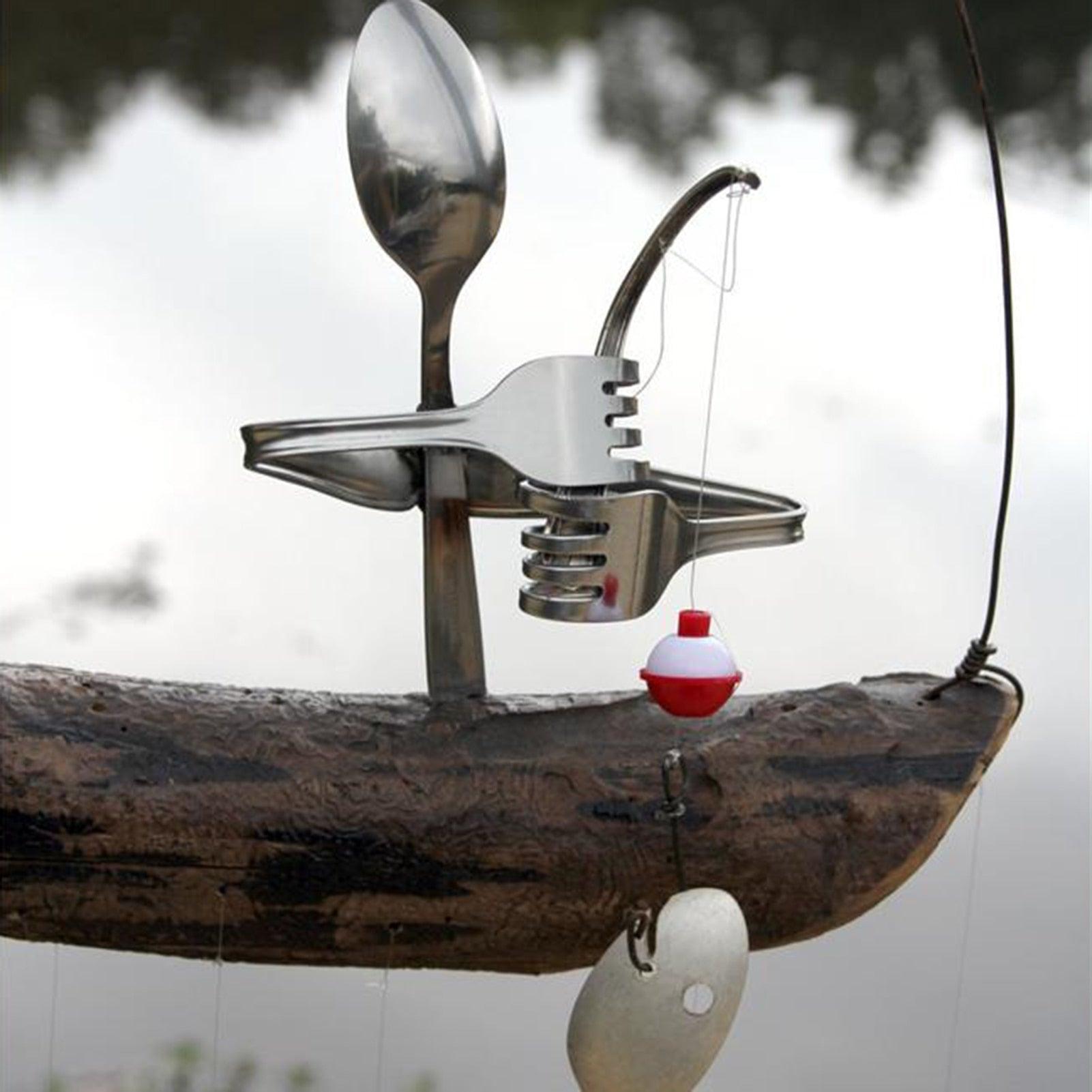 Fishing Man Fish Wind Chime Hanging Garden Home Decor