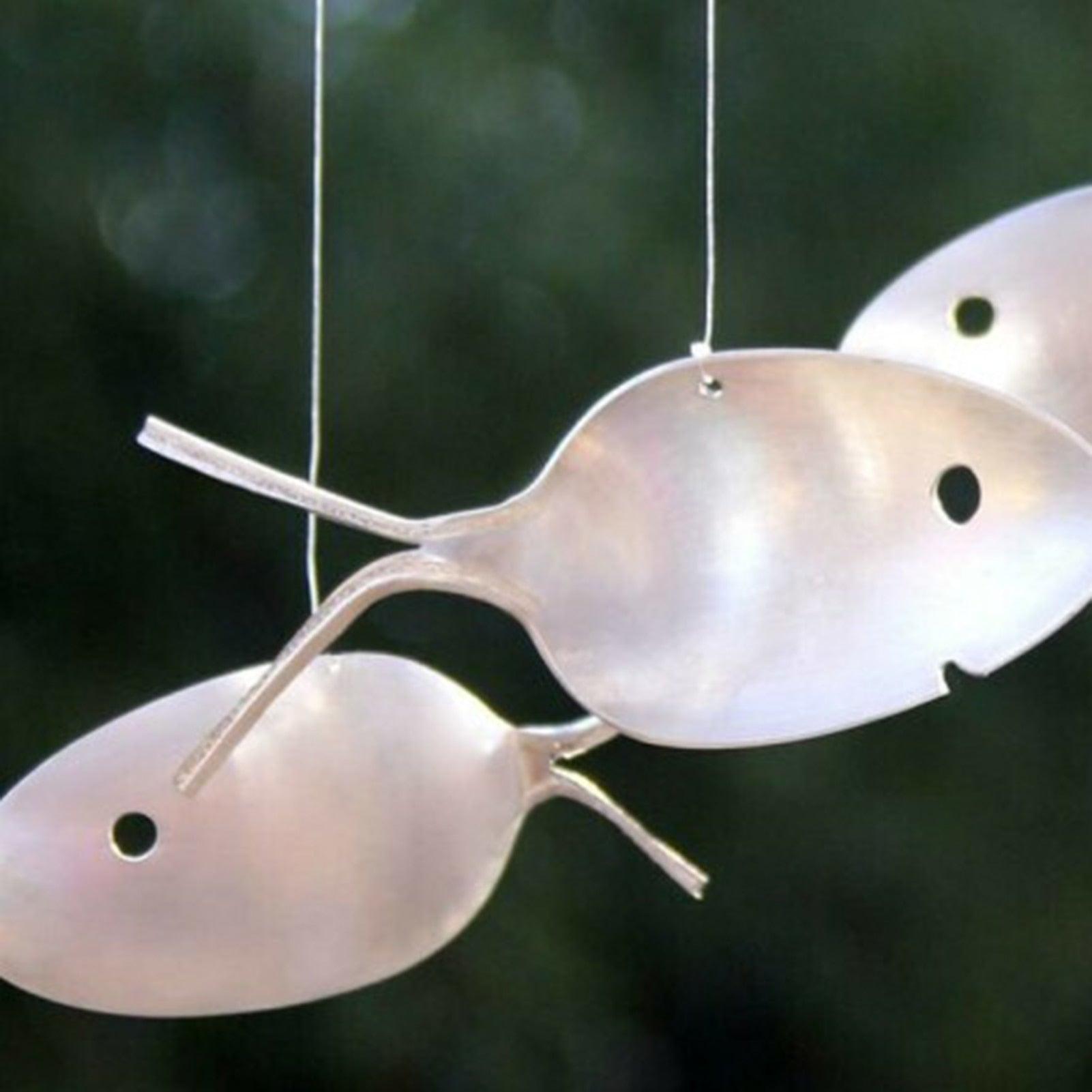 Fishing Man Fish Wind Chime Hanging Garden Home Decor