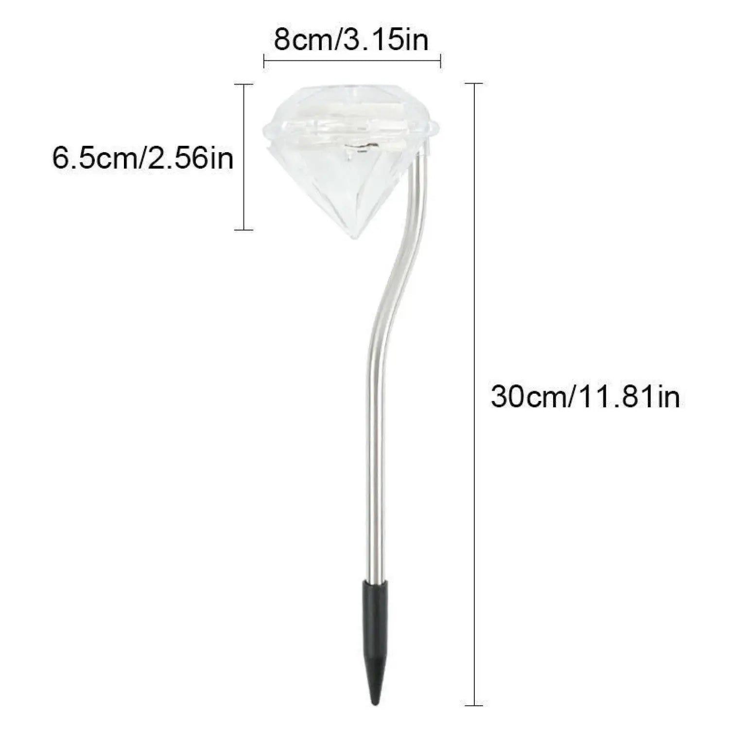 Decorative Diamond-Shaped Solar Ground Light for Garden Pathways
