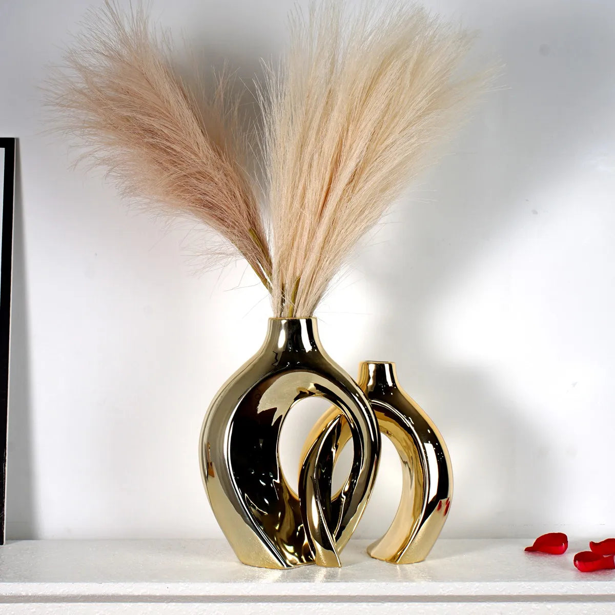 Golden Flower Vase - Home Decor Accessory