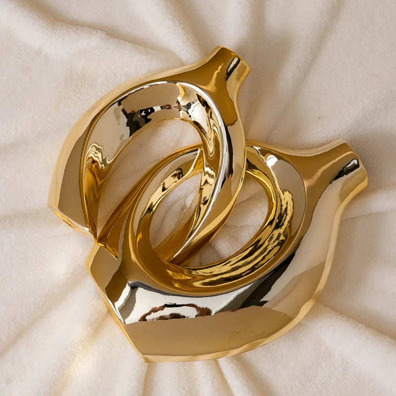 Golden Flower Vase - Home Decor Accessory