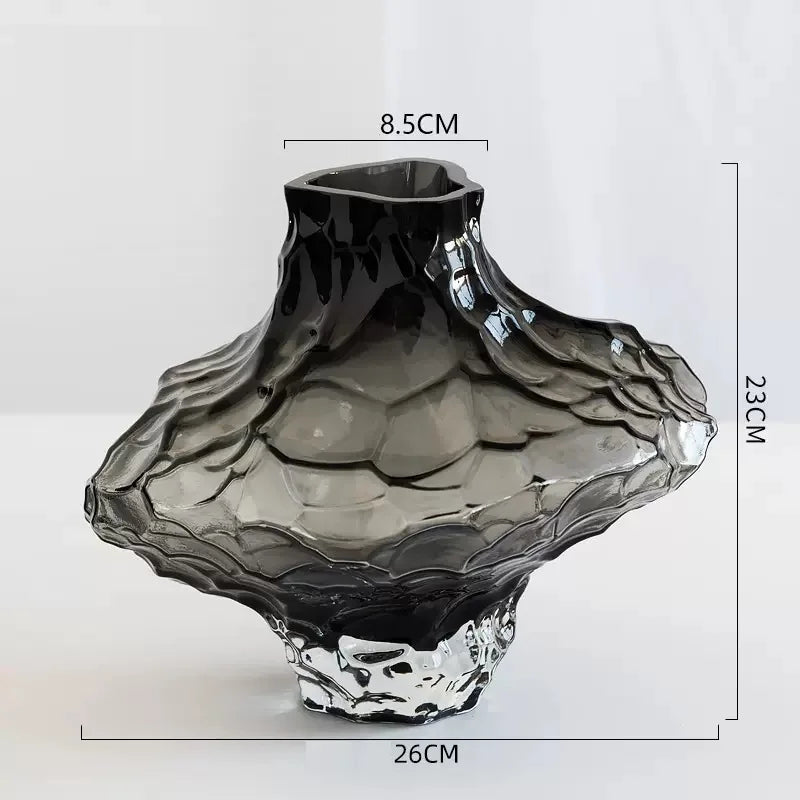DecorBites™ Nordic Frosting Glass Vase - Modern Home Decor