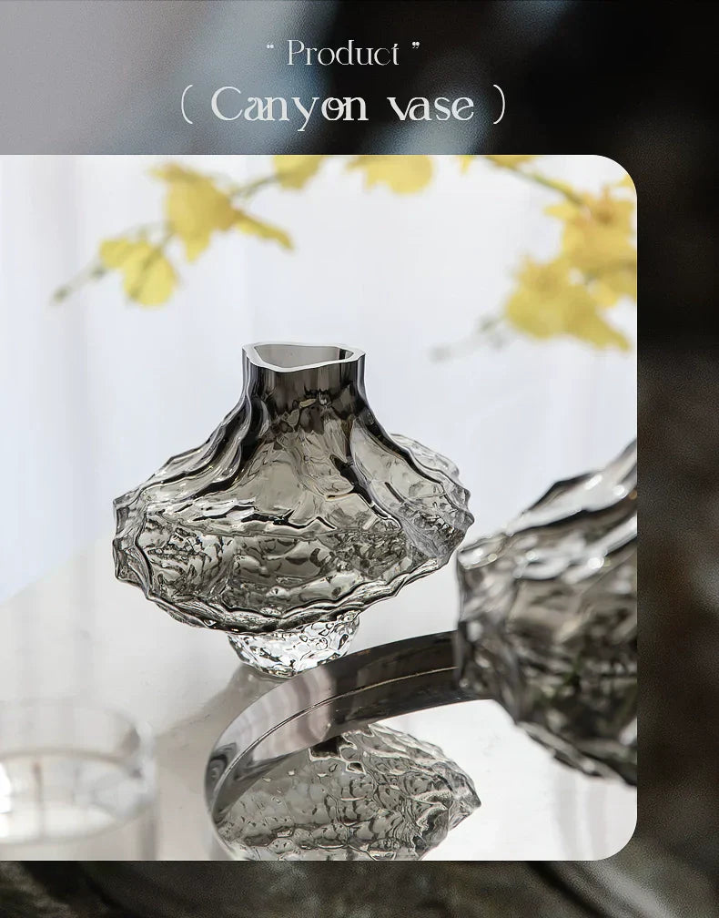DecorBites™ Nordic Frosting Glass Vase - Modern Home Decor