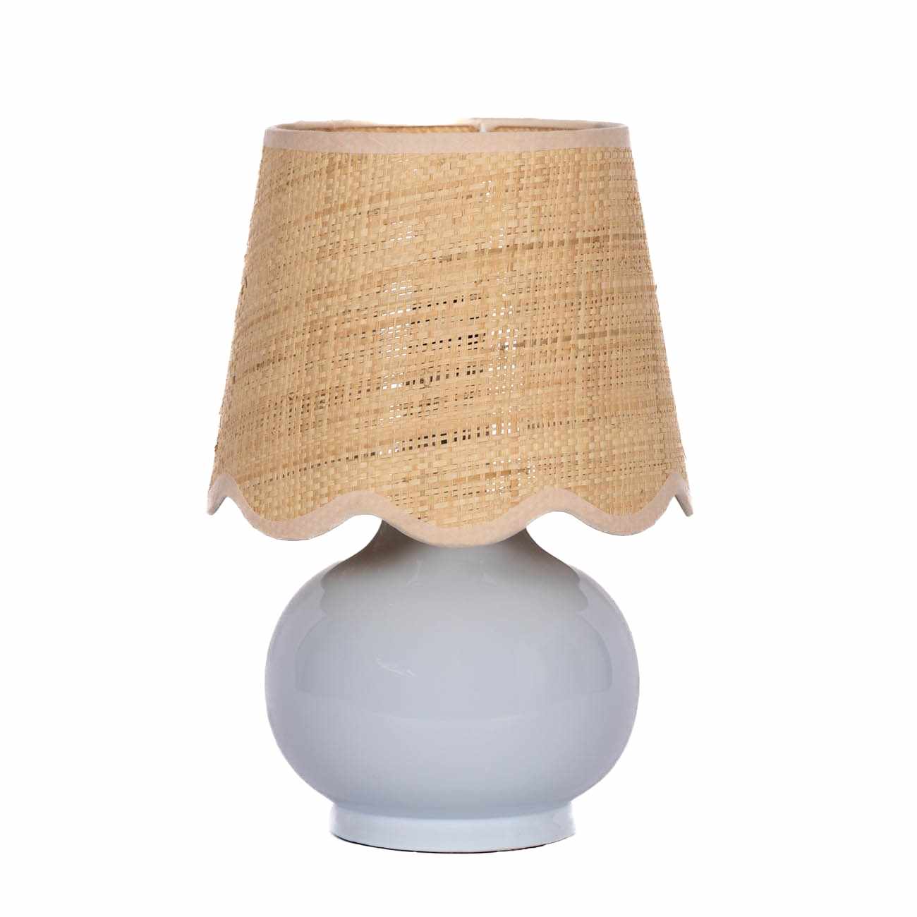 Blue Ceramic Table Lamp Solid Modern Home Lighting