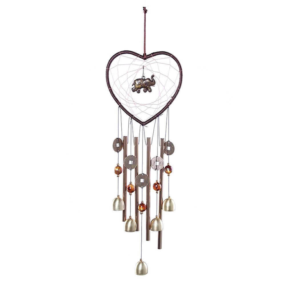 Love Shape Wind Chimes Metal Tube Hanging Decor Gift
