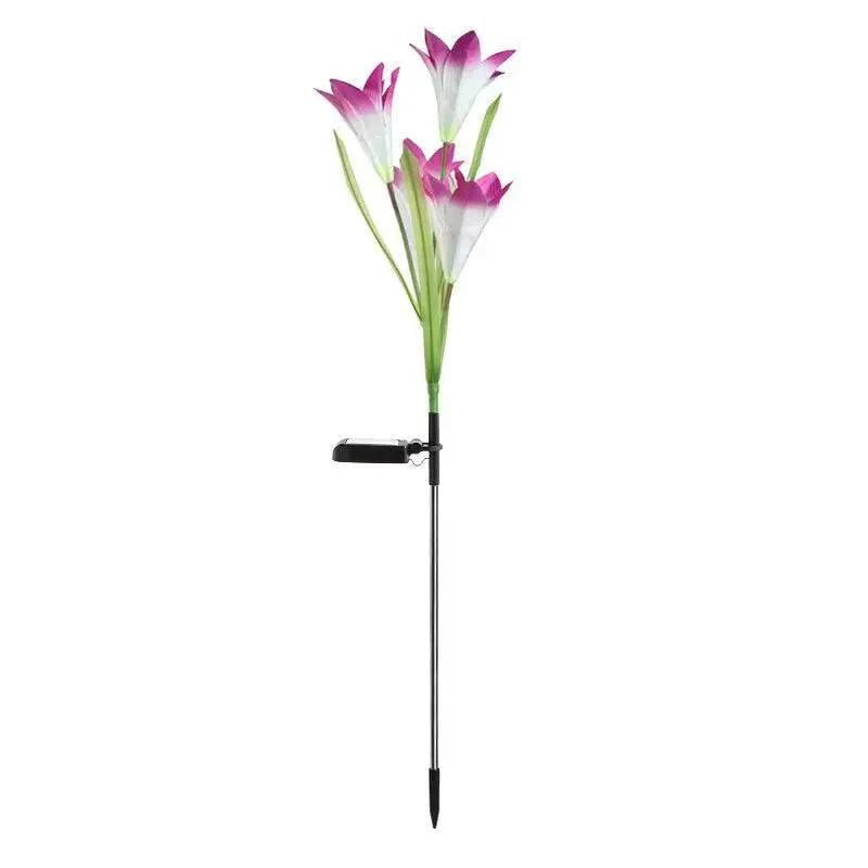 Outdoor Solar Lily Garden Lights - Decorative Pathway Lighting